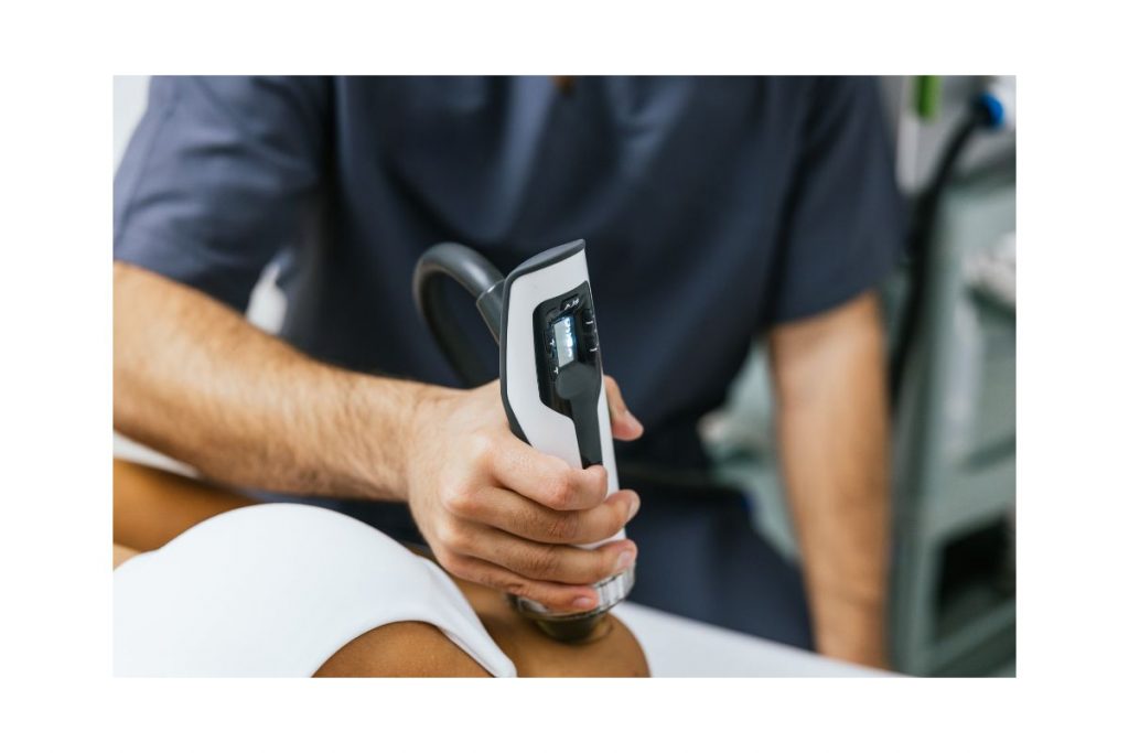 Shockwave therapy device used for drug-free pelvic floor pain relief